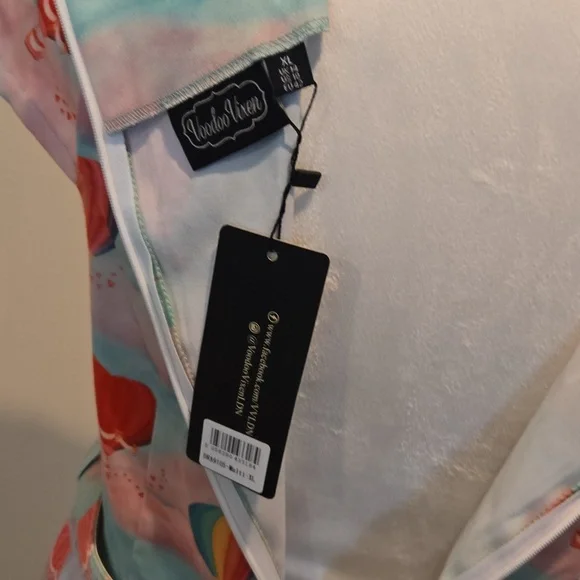 NWT Voodoo Vixen Novelty Print Hot Air Balloon Retro Rockabilly Dress XL - Picture 9 of 10